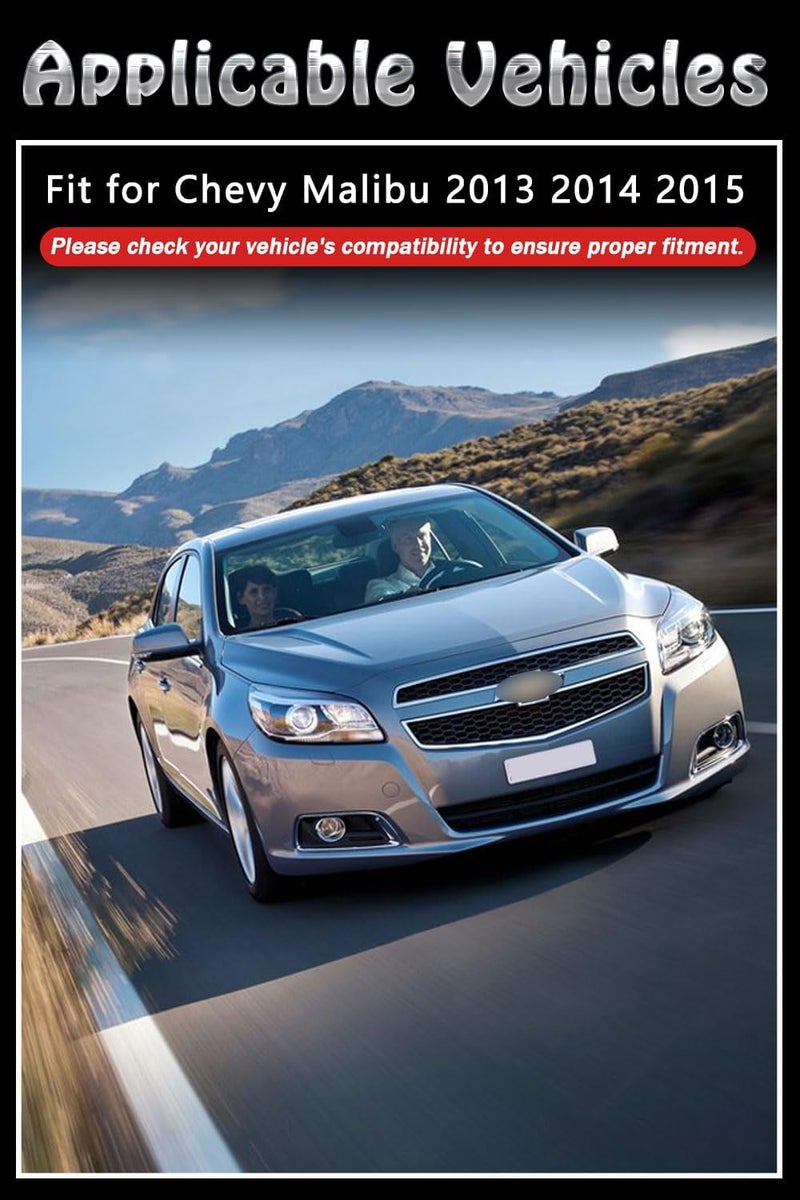 BriYorWay Vent Shades Rain Guards for Chevy Malibu 2013 2014 2015 Accessories, for Chevy Malibu Window Deflectors Window Visors - Image 2
